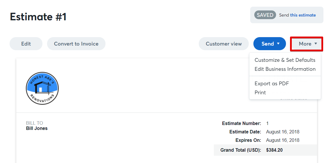 how to create an estimate help center how to make a estimate