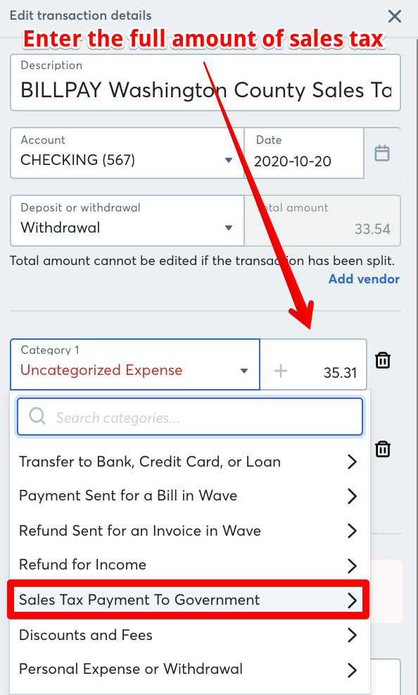 Categorize the total tax collected