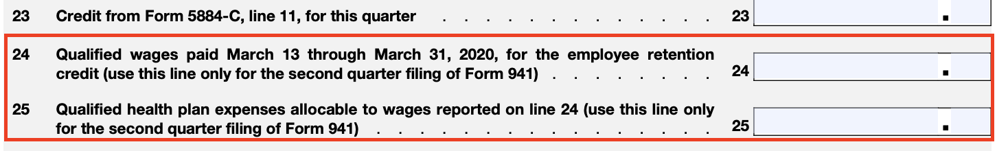 Form 941 24 and 25