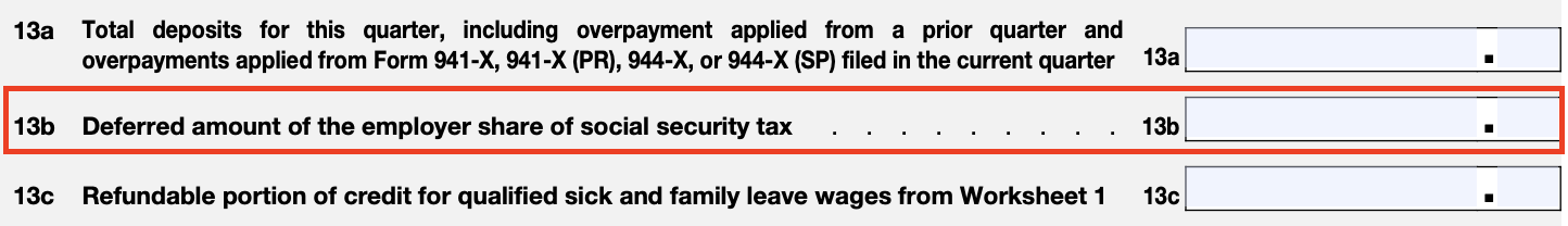 Form 941 13b