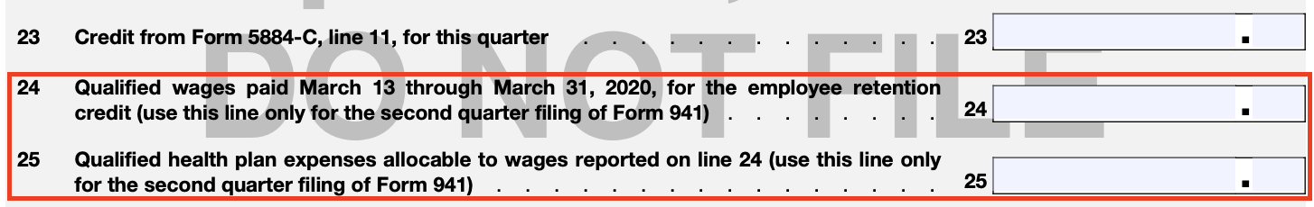 Form 941 24 and 25